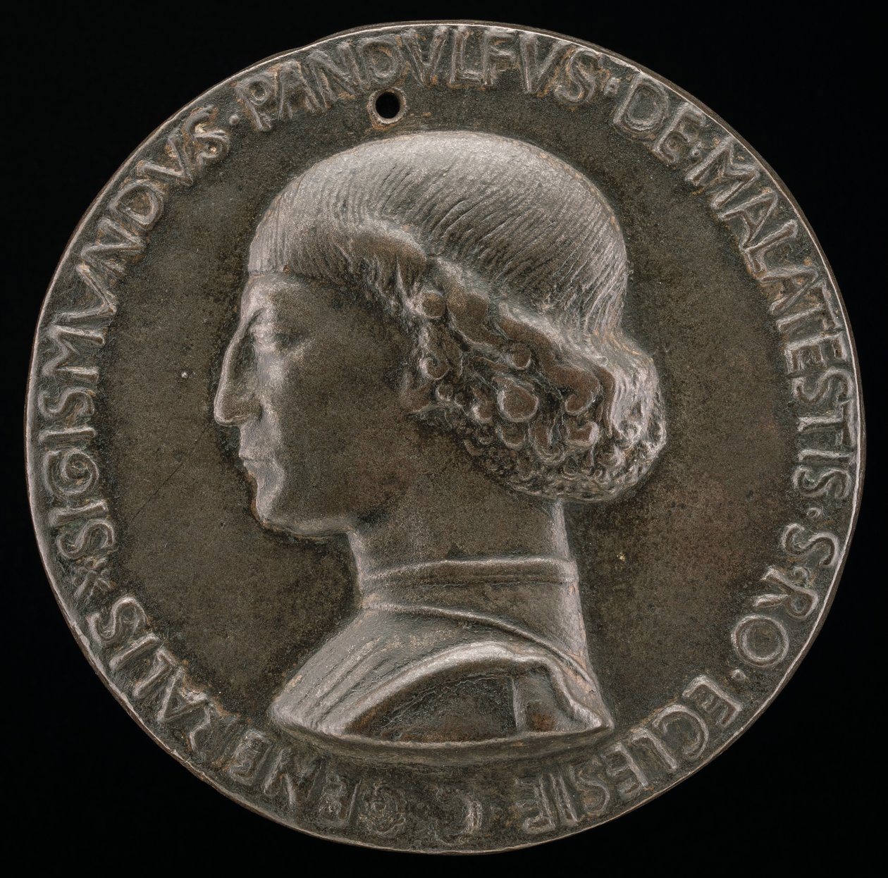 Sigismondo Pandolfo Malatesta, 1417-1468, Senhor de Rimini e Fano [obverso], 1446. de Matteo di Andrea de Pasti