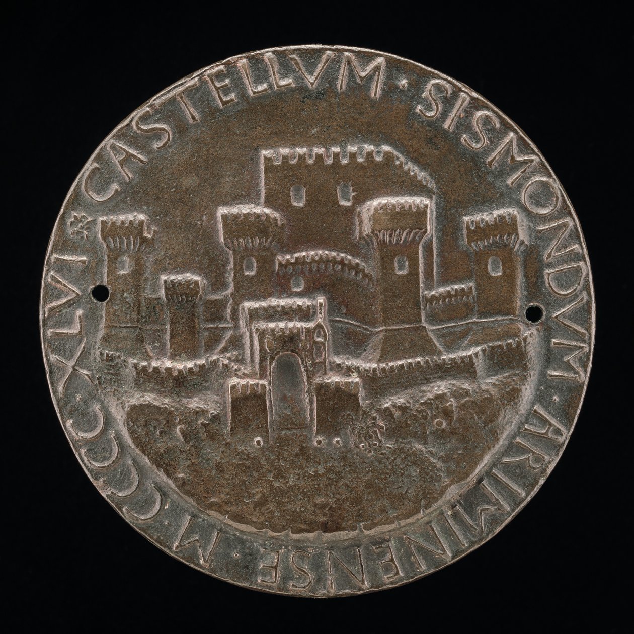 O Castelo de Rimini [ao contrário], 1446. de Matteo di Andrea de Pasti