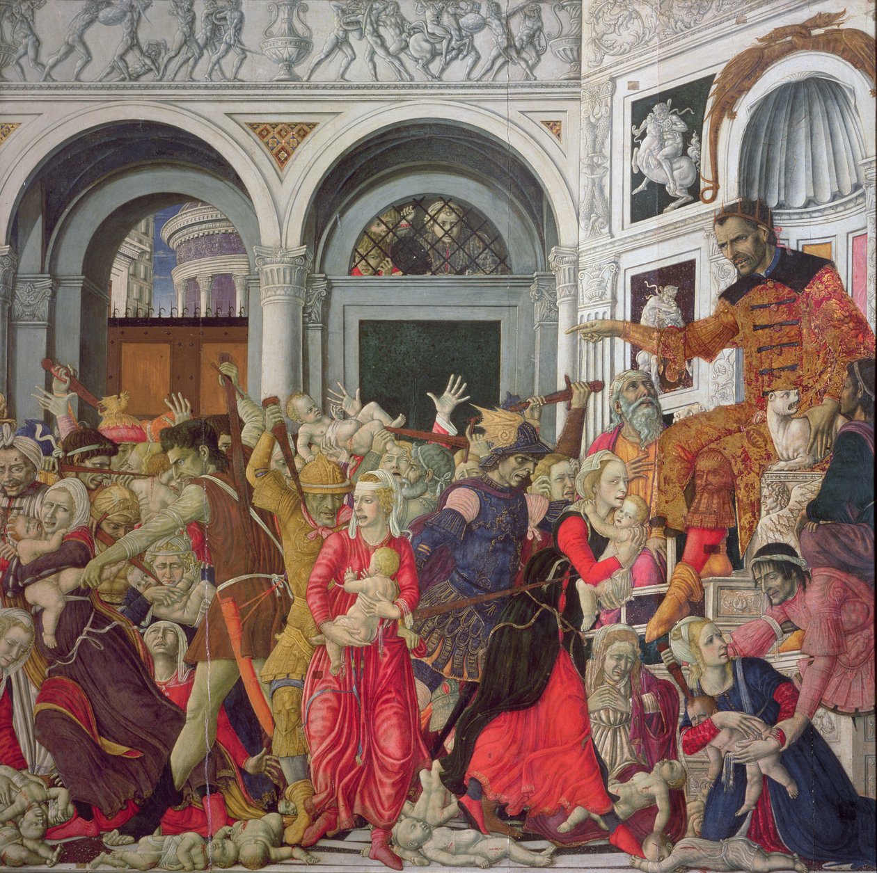 O Massacre dos Inocentes (óleo sobre painel) de Matteo di Giovanni di Bartolo
