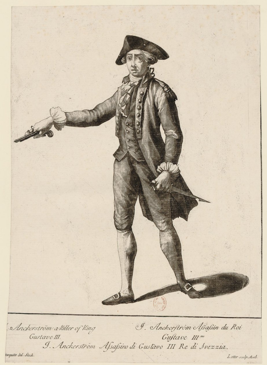 Jacob Johan Anckarström 1762-1792, 1792. de Matthäus Albrecht Lotter