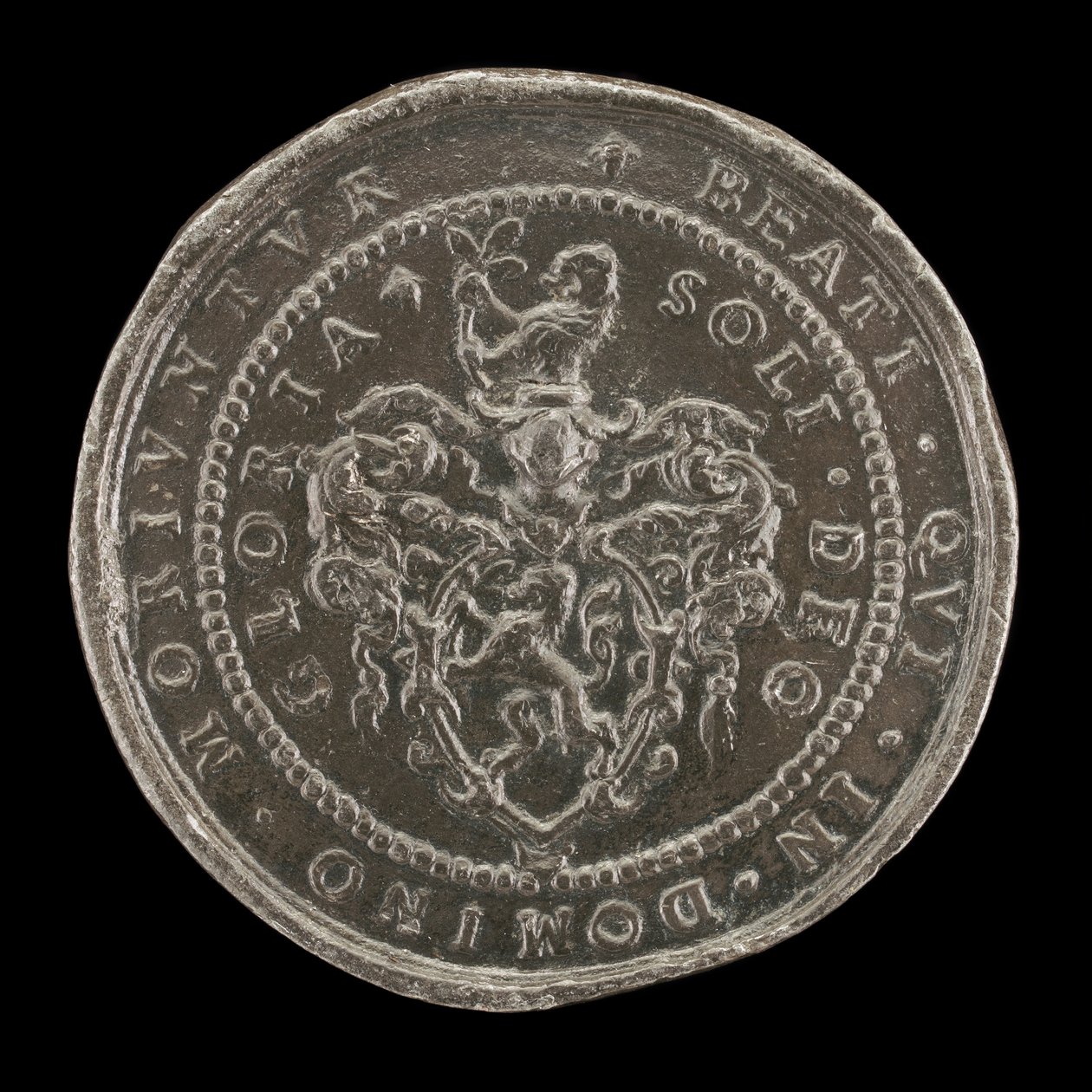 Armas e Inscrição [reverso], 1592. de Matthäus Carl