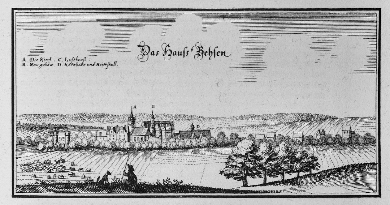 Beesen (unificação em 1820 com Laublingen para Beesenlaublingen, hoje parte da cidade de Könnern, Saxónia-Anhalt, Alemanha) de Matthaus Merian