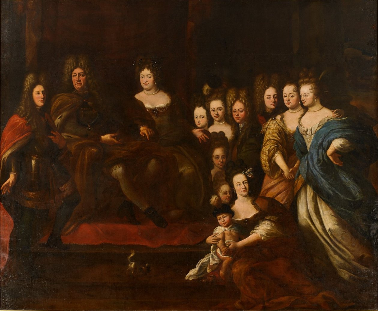 Retrato de família do Grão-Duque Frederico II de Hesse-Homburgo de Matthaus Merian