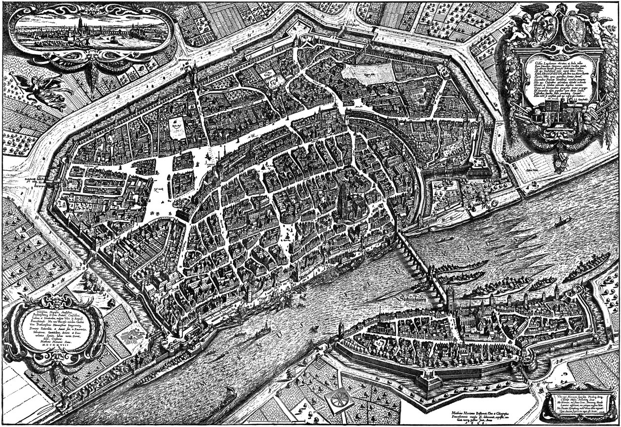 Frankfurt am Main, 1628 de Matthaus the Elder Merian