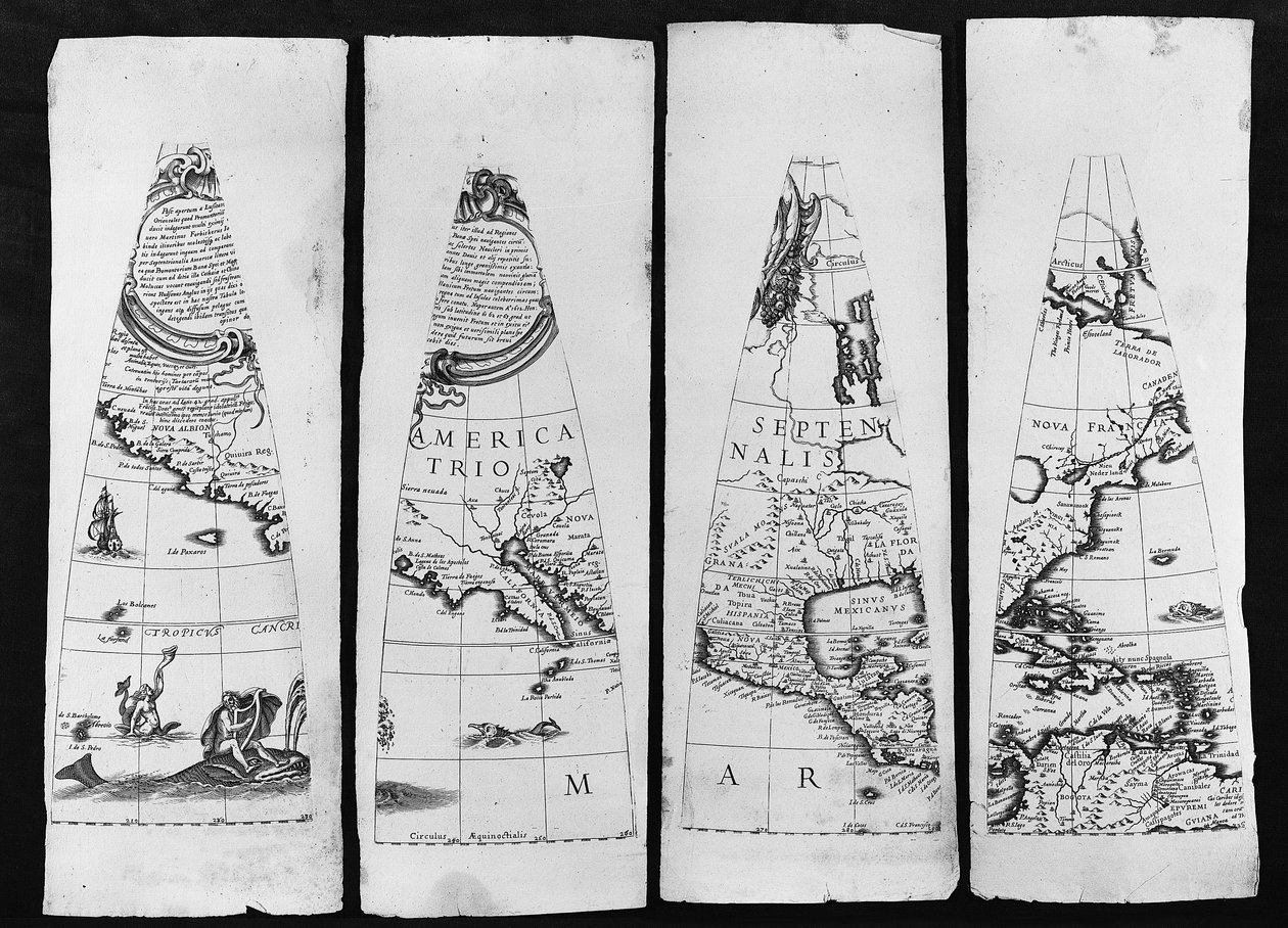 Globo terrestre, 1632 de Matthaus Greuter