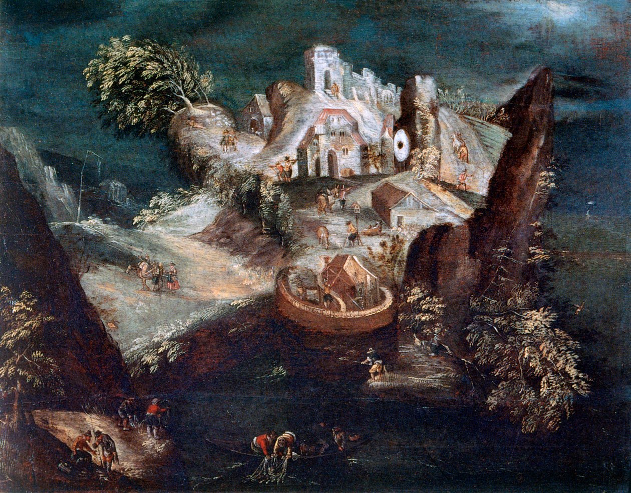 Paisagem antrofomórfica, c1613-1650 de Matthaus Merian