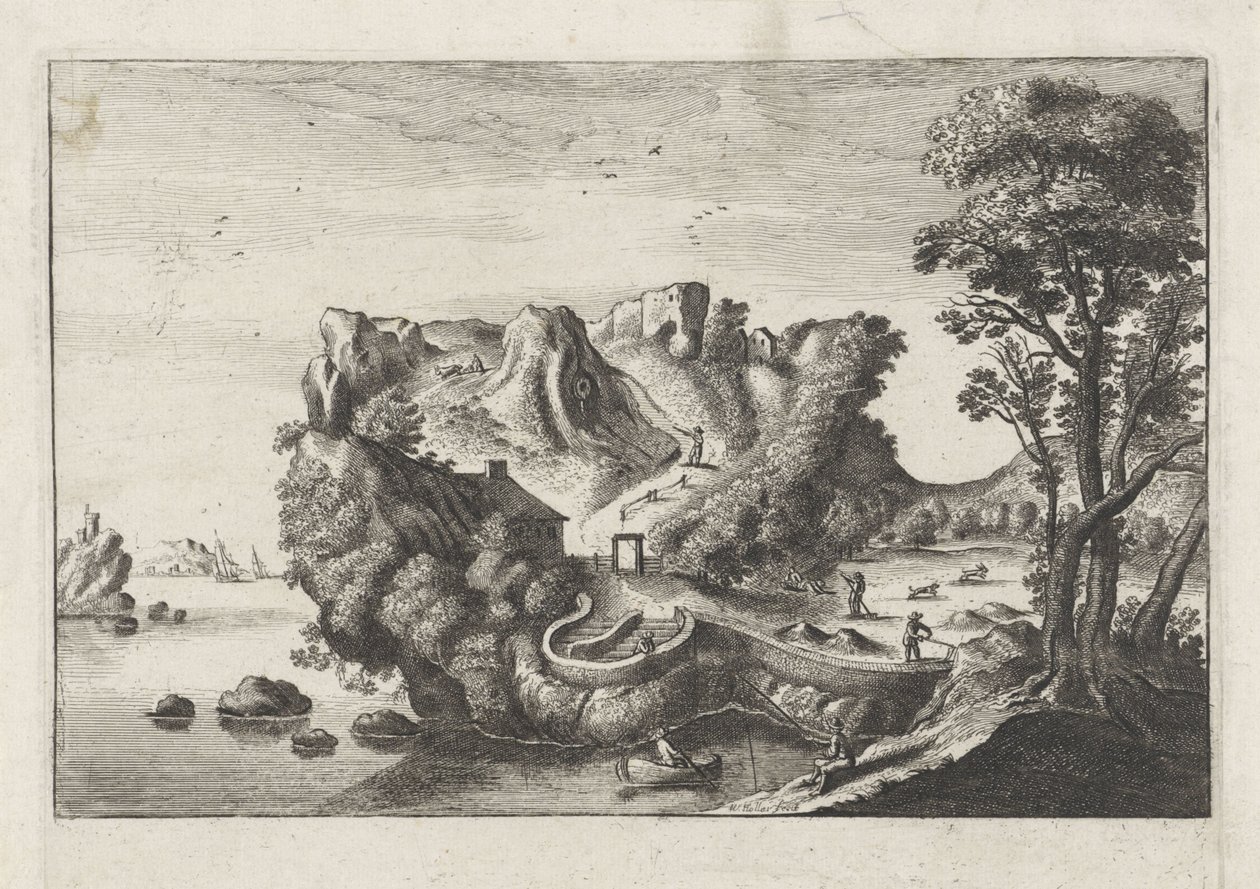 Paisagem antropomórfica em forma de cabeça de homem de Matthaus the Elder (after) Merian