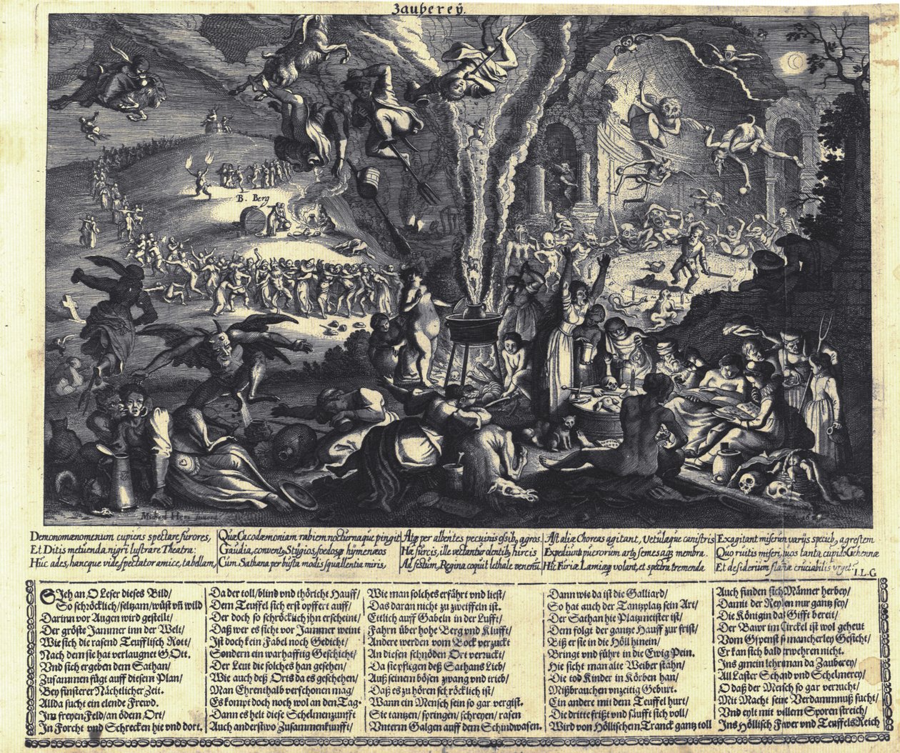 O Sabá das Bruxas de Matthaus the Elder Merian