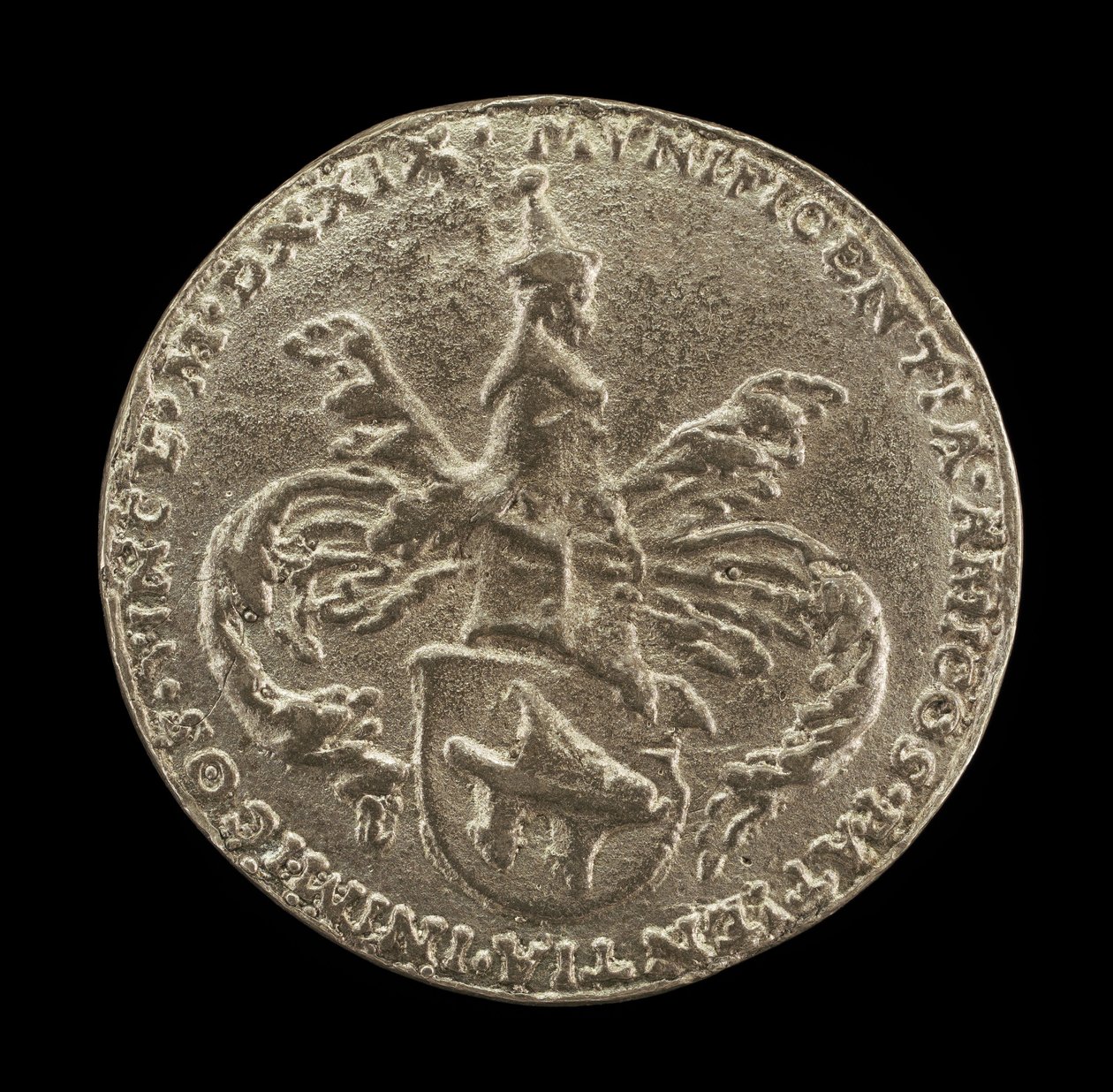 Shield of Arms, Crest and Mantling [marcha atrás], 1529. de Matthes Gebel