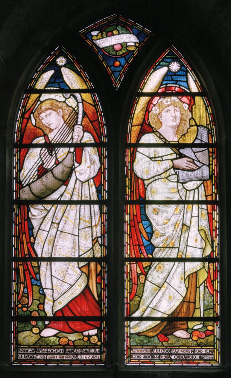 Aberdeen, Catedral St Machars, Cottier & Co, Músicos Anjos, 1873 de Matthew Maris