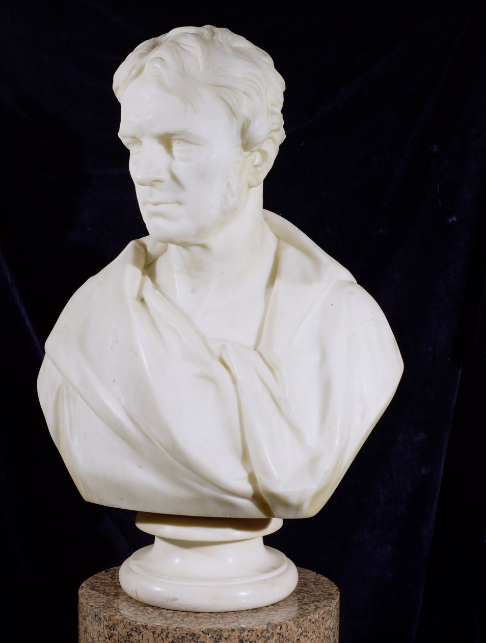 Retrato do busto de Michael Faraday (1791-1867) de Matthew Noble