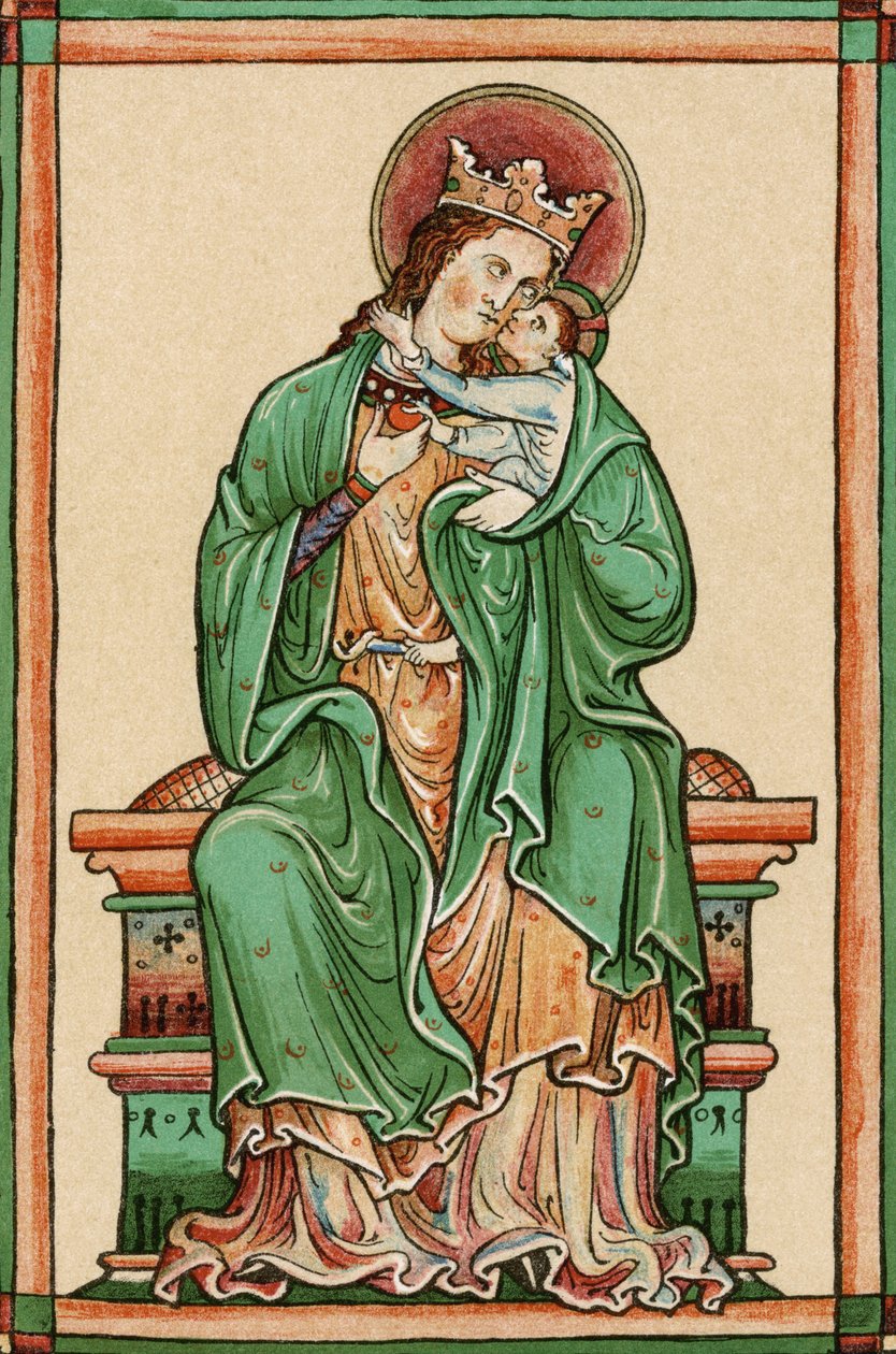 Virgem e Criança (ver também 310899) de Matthew Paris