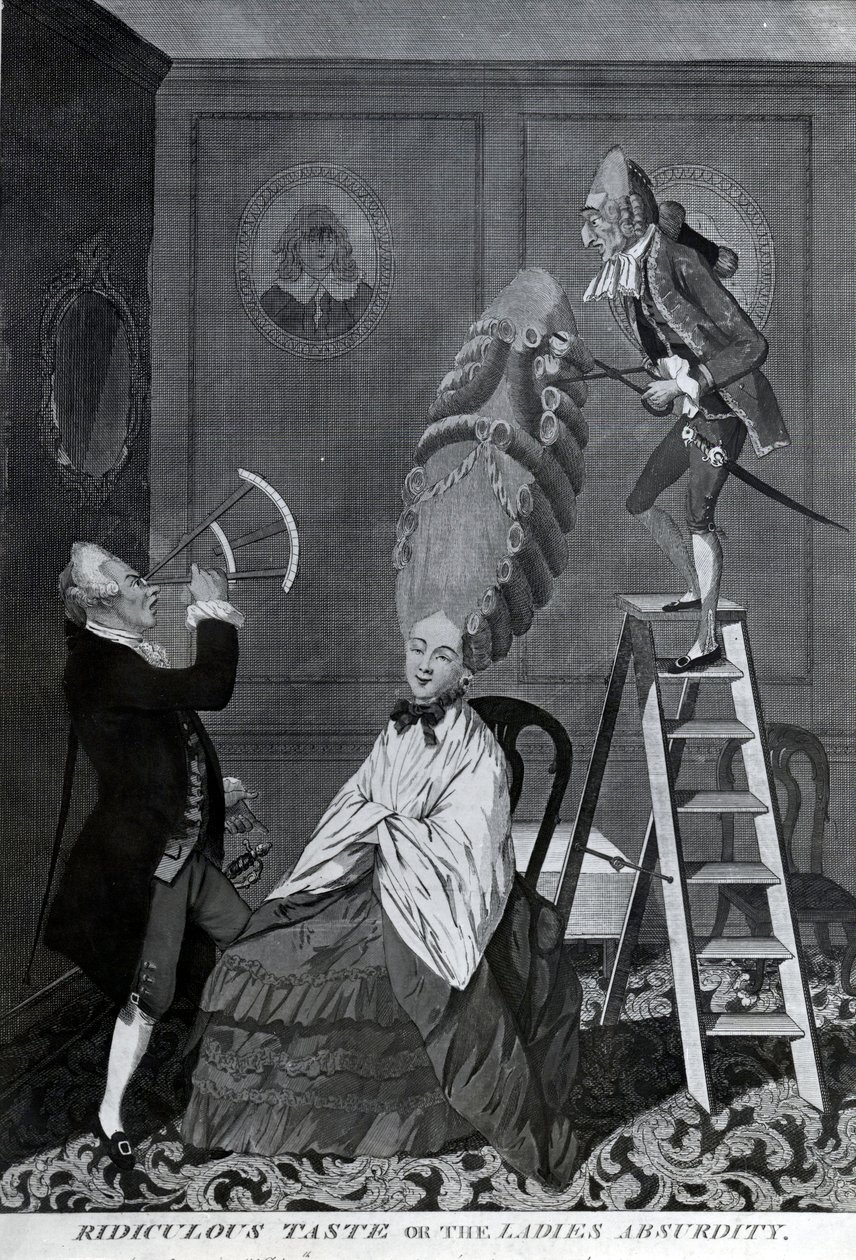 Ridiculous Taste, ou The Ladies Absurdity, c.1776 (mezzotint) de Matthew or Matthias Darly