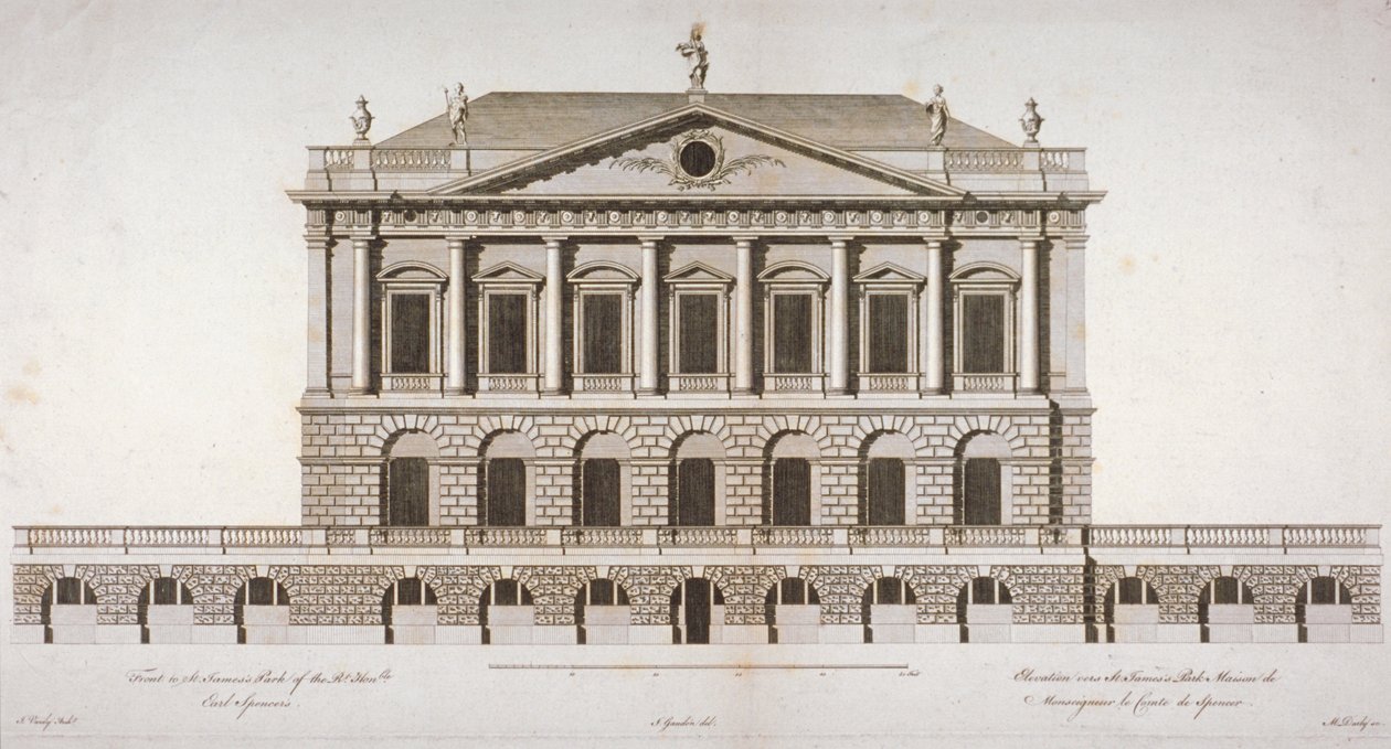Elevação da Buckingham House, St James
