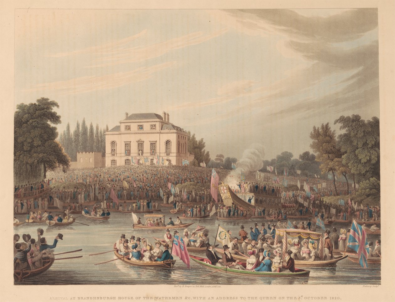 Chegada a Brandenburgh House of the Watermen de Matthew Dubourg