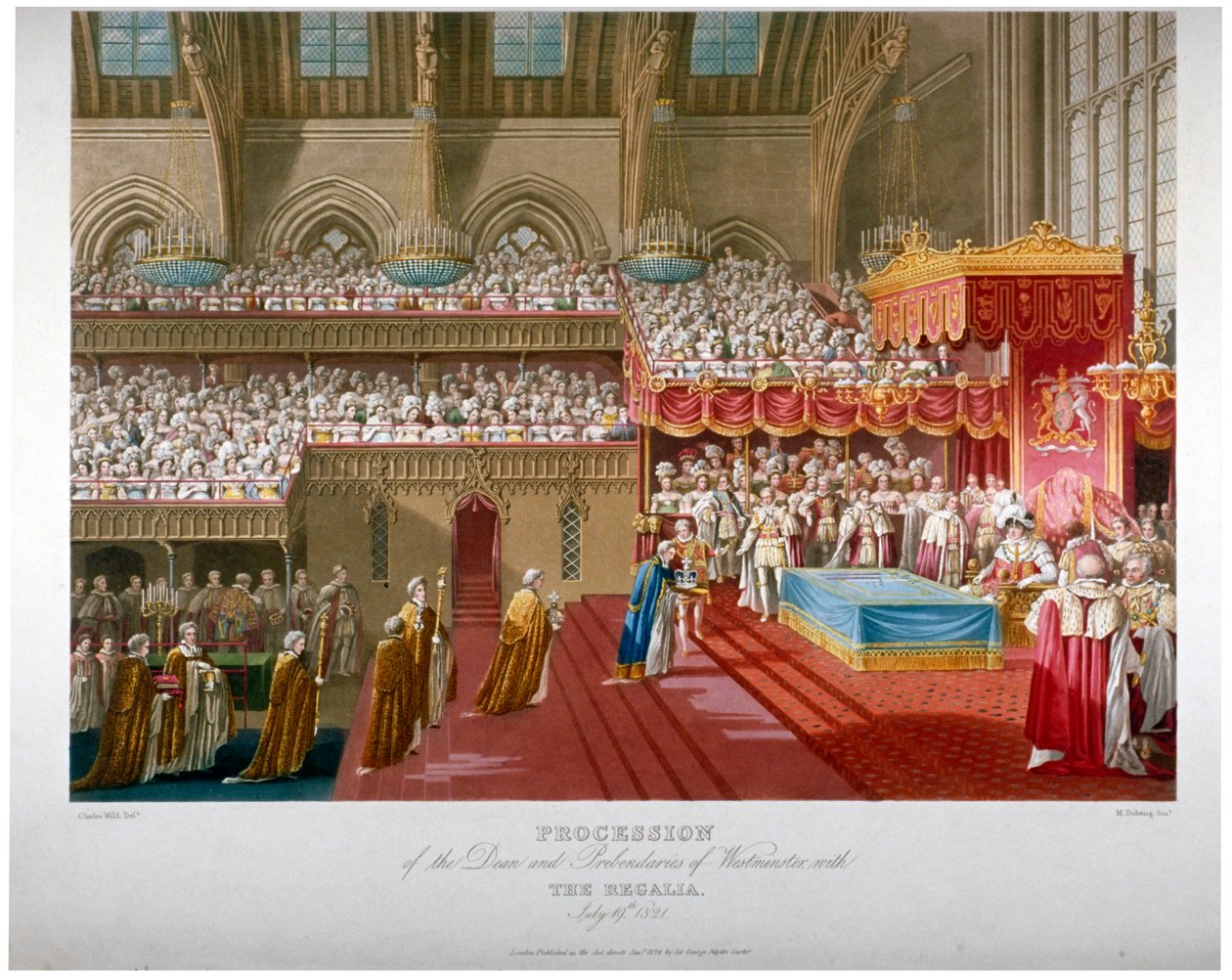 Coroação do Rei George IV, Westminster Hall, Londres, 1821 1824.                                  de Matthew Dubourg
