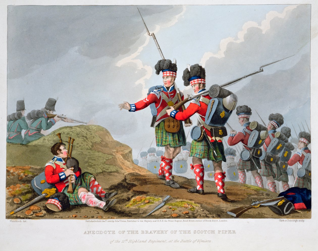 Tropas do Planalto na Batalha do Vimeiro, Guerra Peninsular, 1808 1816 de Matthew Dubourg