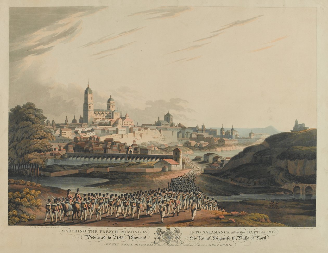 Marchando os prisioneiros franceses para Salamanca após a Batalha de 1812 de Matthew Dubourg