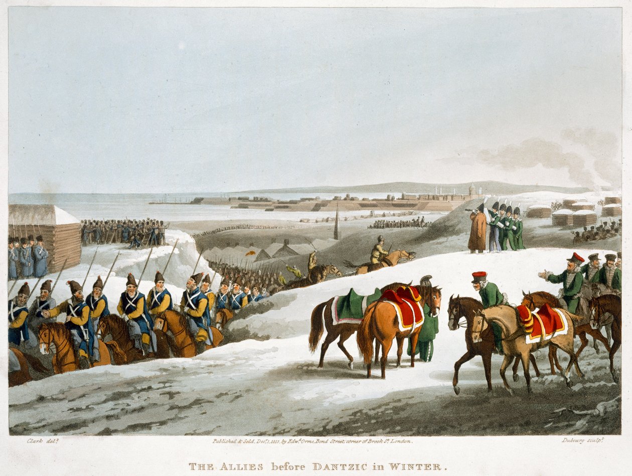 "Os Aliados antes de Dantzic no Inverno", 1818 de Matthew Dubourg