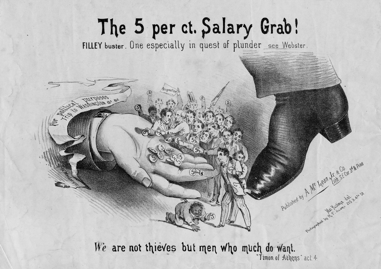 Os 5 por ct. salario grab !, publicado por A. McLean Jr., St Louis, c.1873 de Matthew Hastings