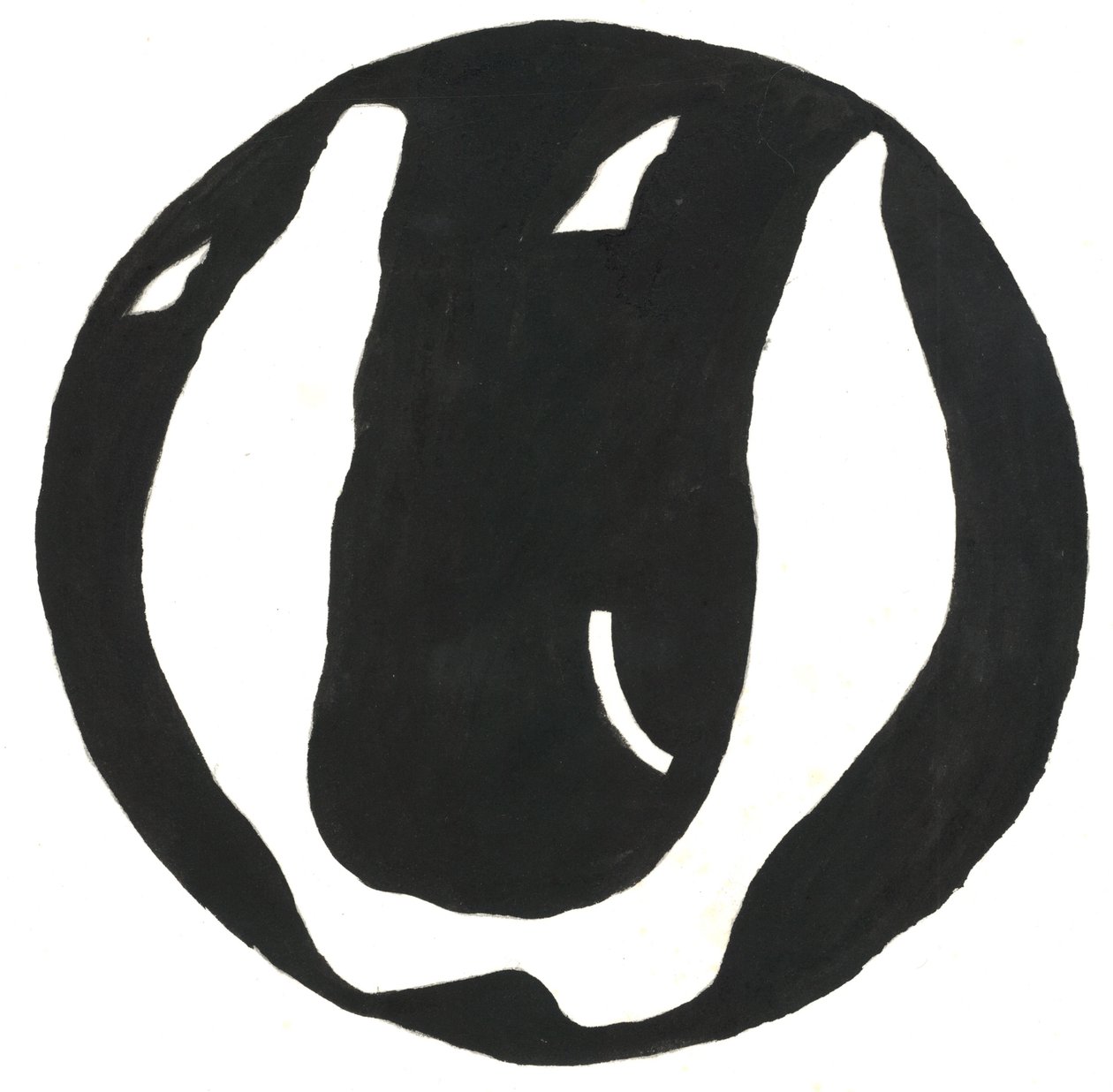 Du Serie Glyphes 12, 2017 (tinta da China) de Matthew Hilton