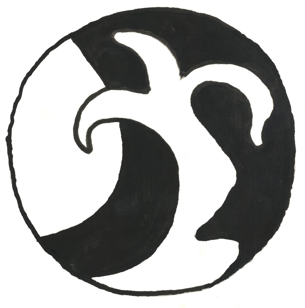 Du Serie Glyphes 14, 2017 (tinta da China) de Matthew Hilton