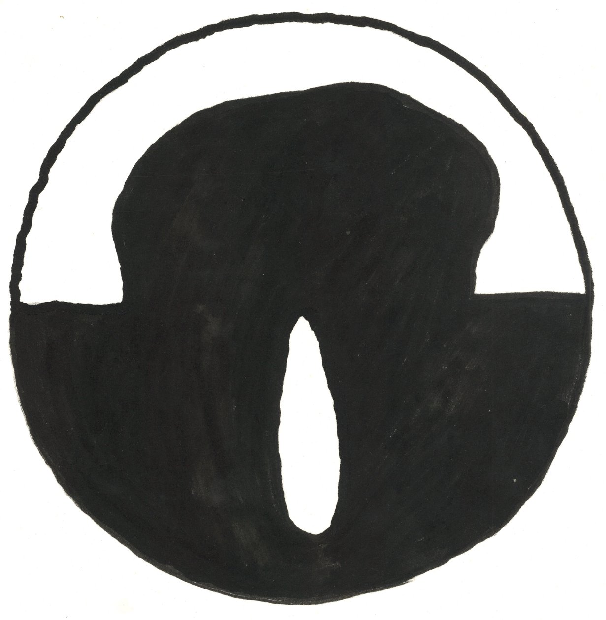 Du Serie Glyphes 7, 2017 (tinta da China) de Matthew Hilton