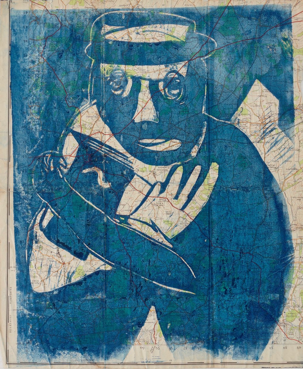 Partida de Inglaterra, 2004 (linóleo) de Matthew Hilton