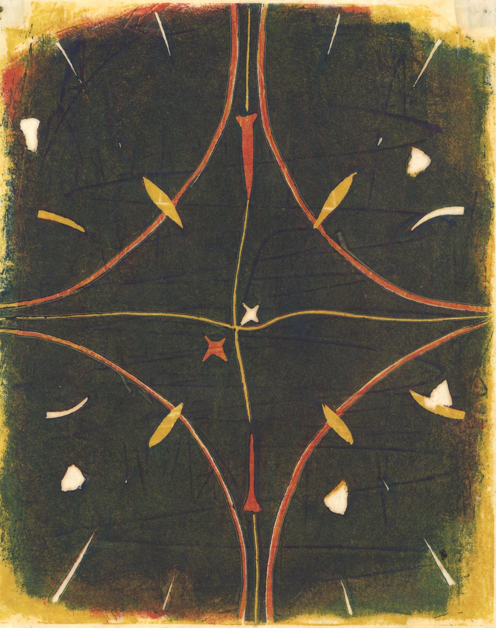 Mandala Débordé, 2012 (linogravura) de Matthew Hilton