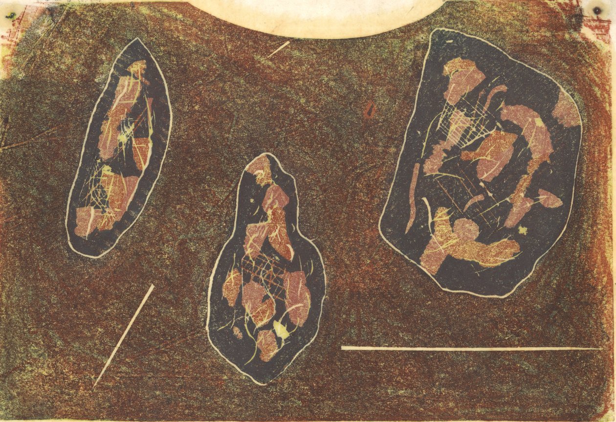 Trois Pierres, 2013 (linogravura) de Matthew Hilton