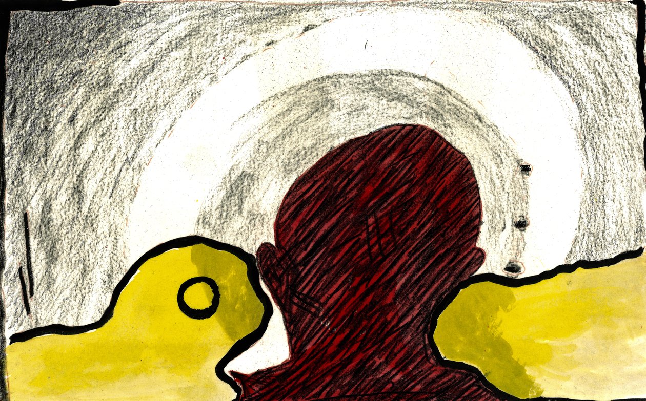 Whisper, 2021 (aguarela, pastel) de Matthew Hilton