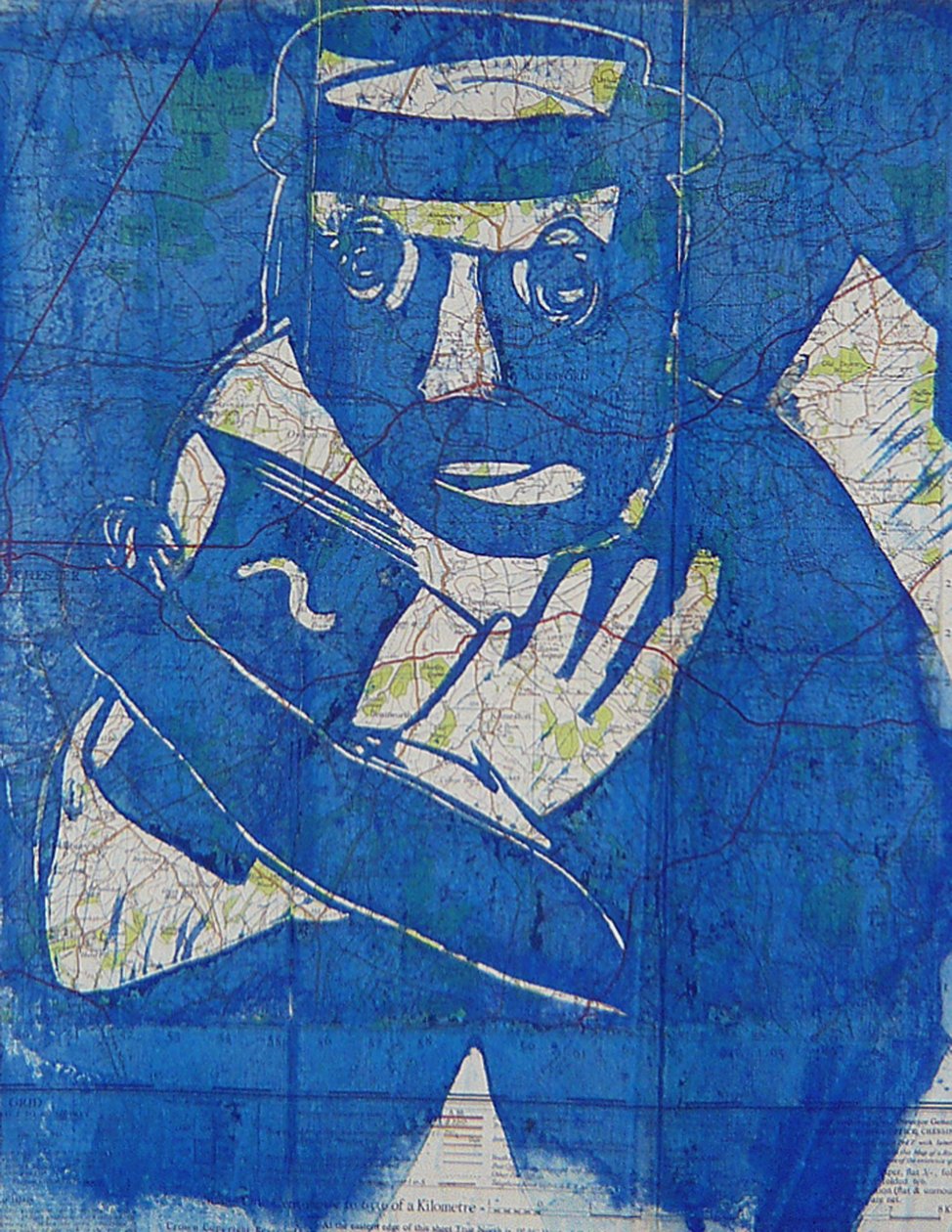 saída de Inglaterra, 2004 (linoprint) de Matthew Hilton