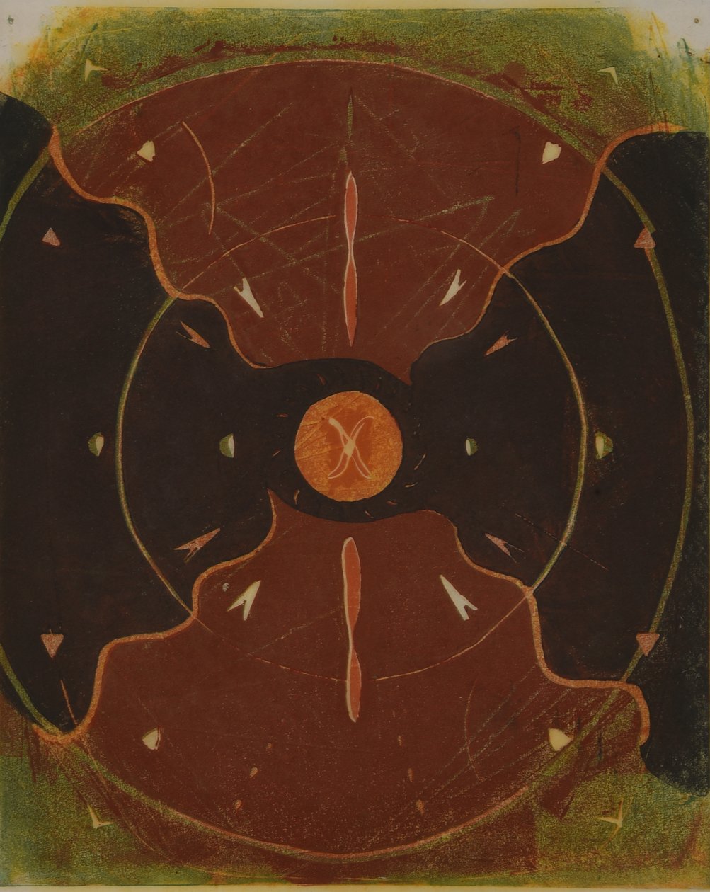 mandala 1, 2013 (linóleo) de Matthew Hilton
