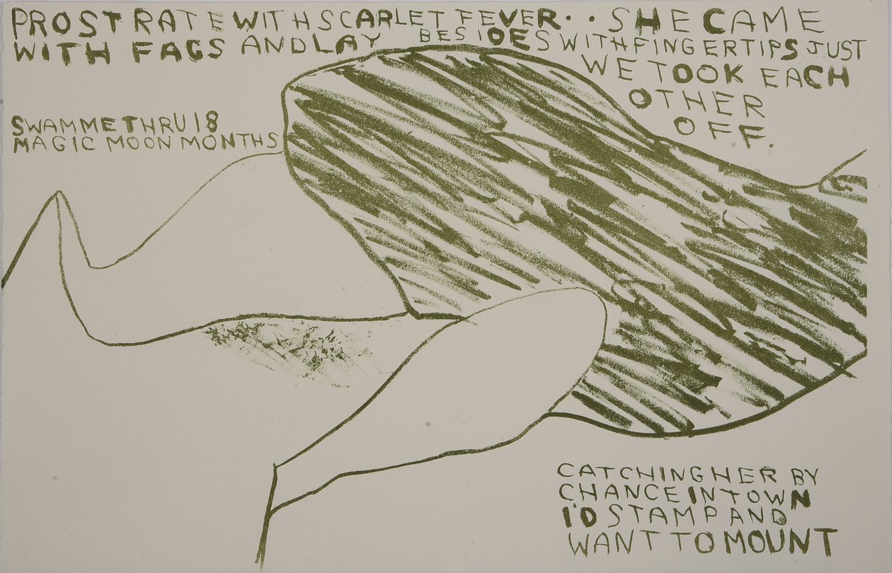 ela veio com bichas, 2009 (litografia) de Matthew Hilton