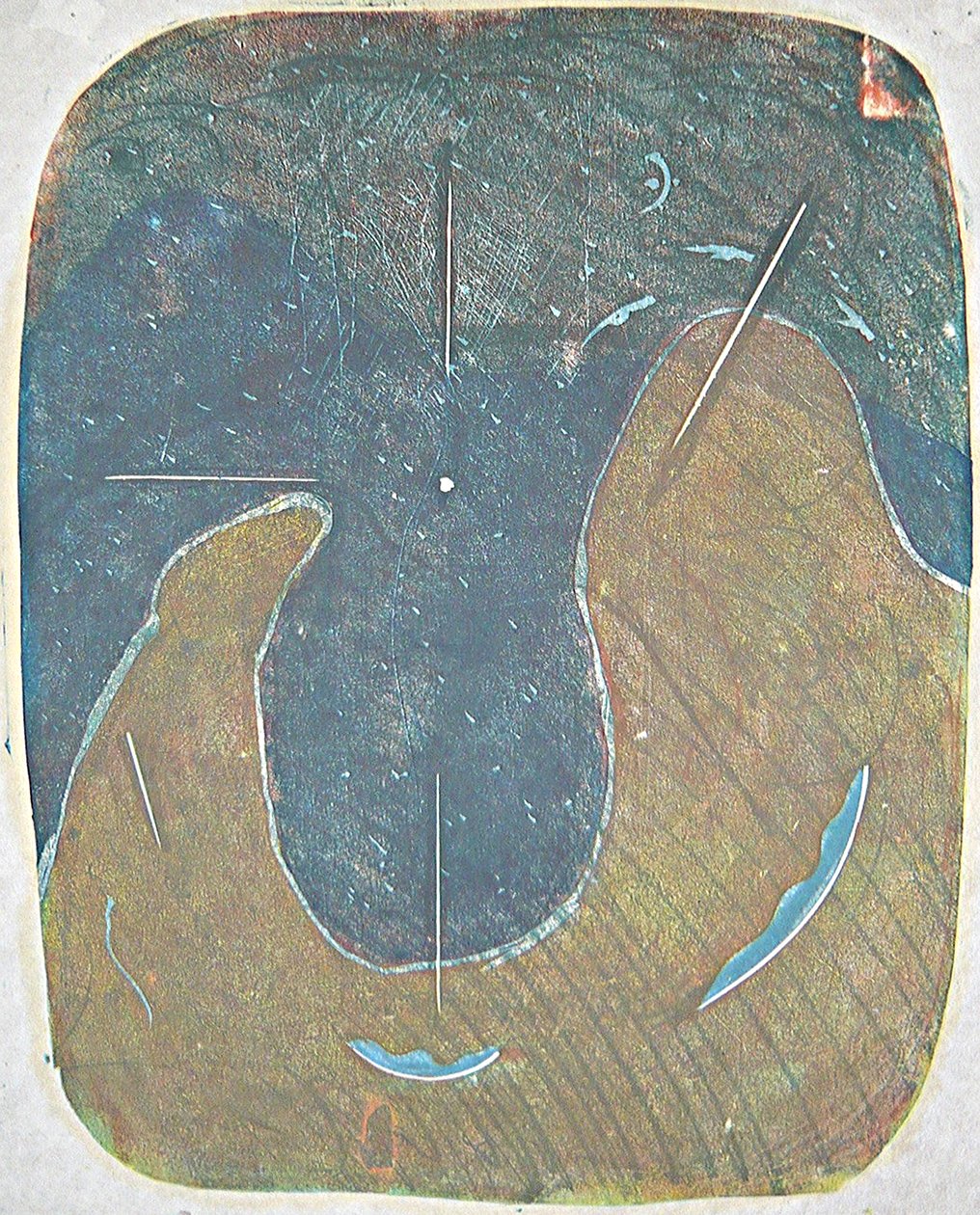 tabla one, 2012 (linoprint) de Matthew Hilton
