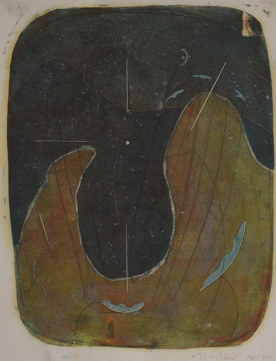 tabla três, 2020 (linogravura) de Matthew Hilton