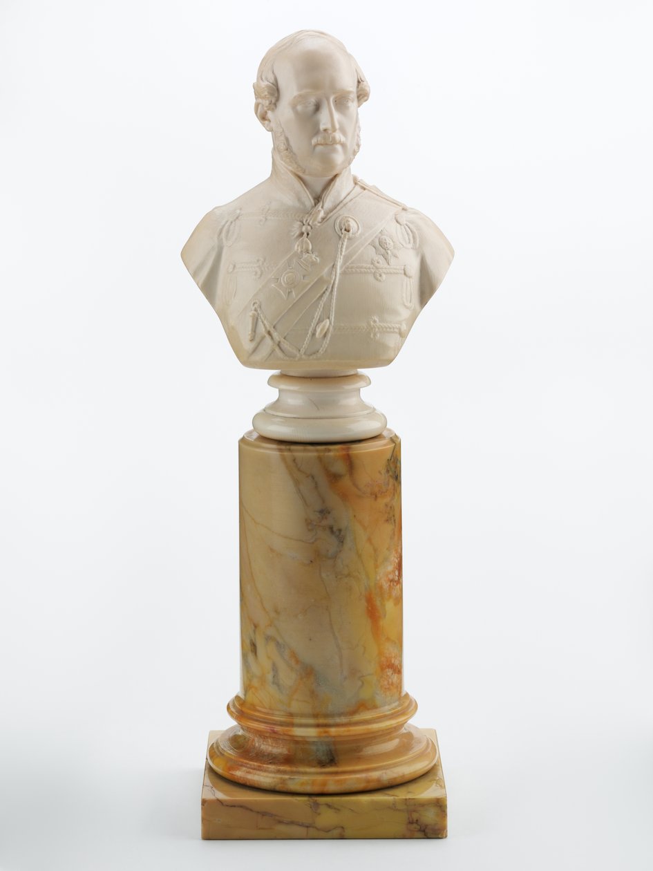 Busto do Príncipe Albert, c.1856 (marfim e mármore) de Matthew Noble
