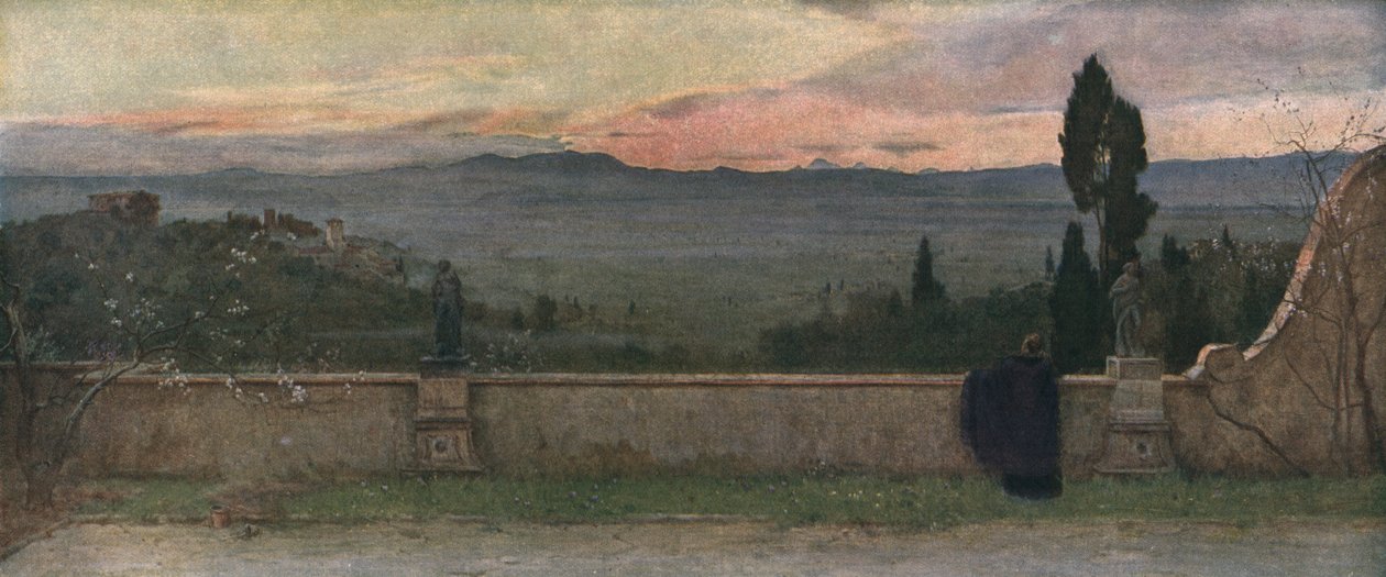 Val DArno: Noite, c1901, c1930. de Matthew Ridley Corbet