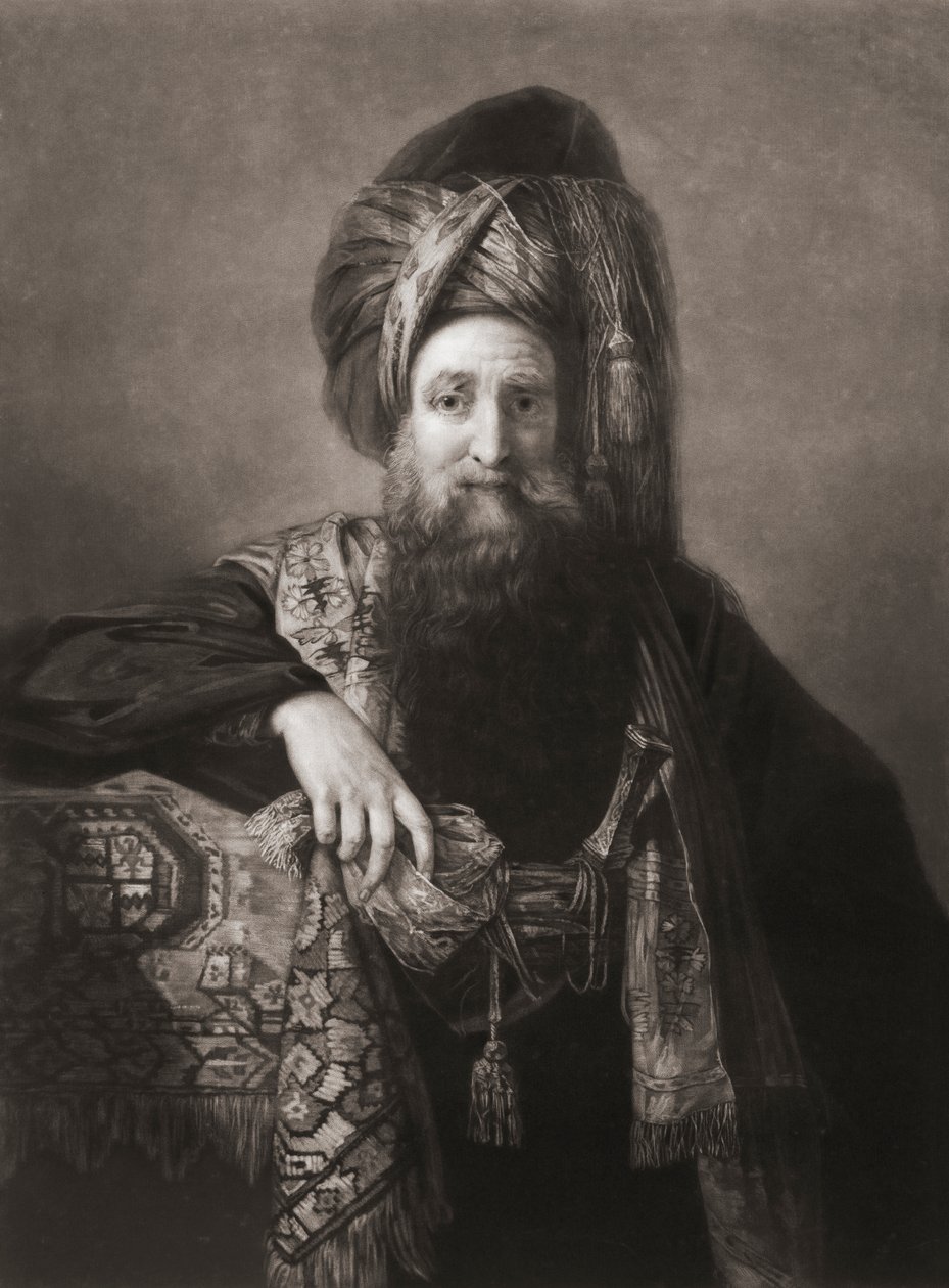Edward Wortley Montagu. Retrato. (impressão) de Matthew William (after) Peters