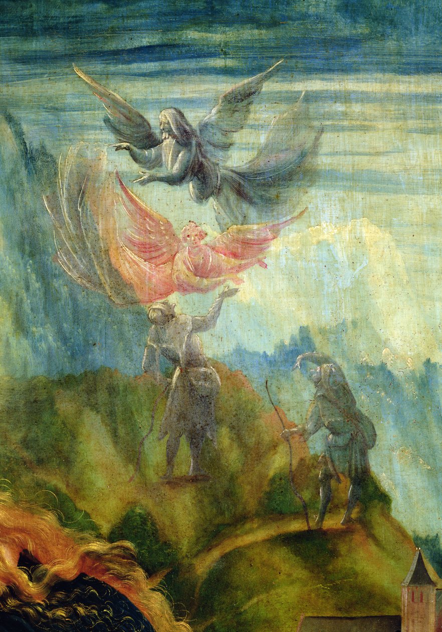 Anunciação aos Pastores, do Retábulo de Isenheim, 1512-15 de Matthias Grünewald