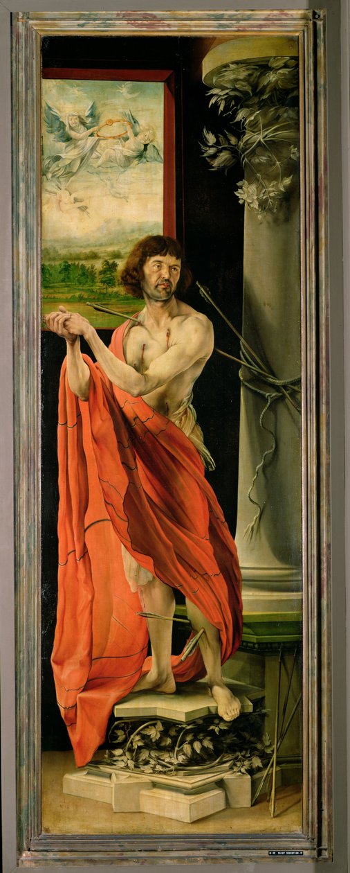 São Sebastião, do Retábulo de Isenheim, c.1512-16 de Matthias Grünewald