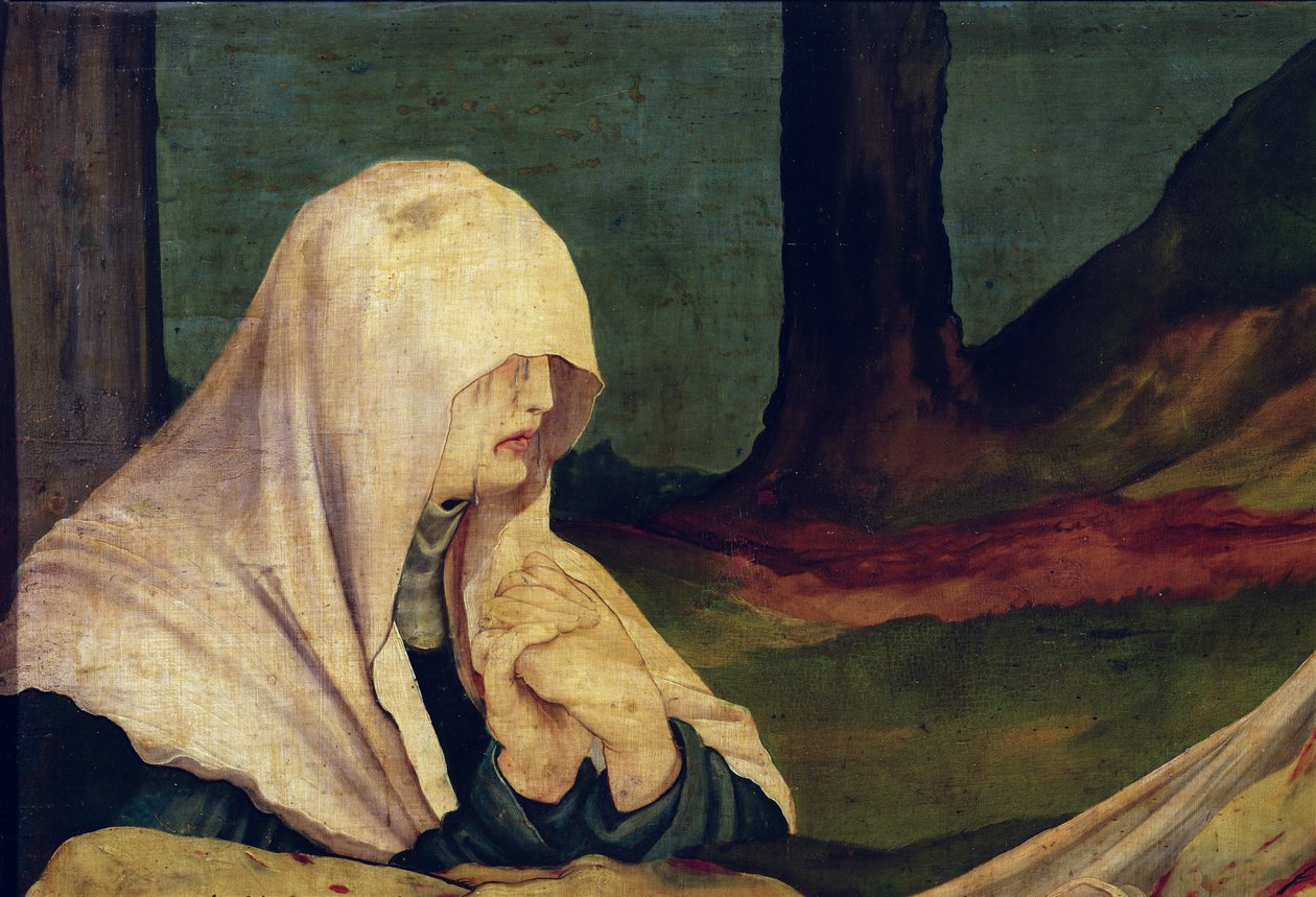 Virgem no Entombment do Retábulo de Isenheim, c.1512-16 de Matthias Grünewald