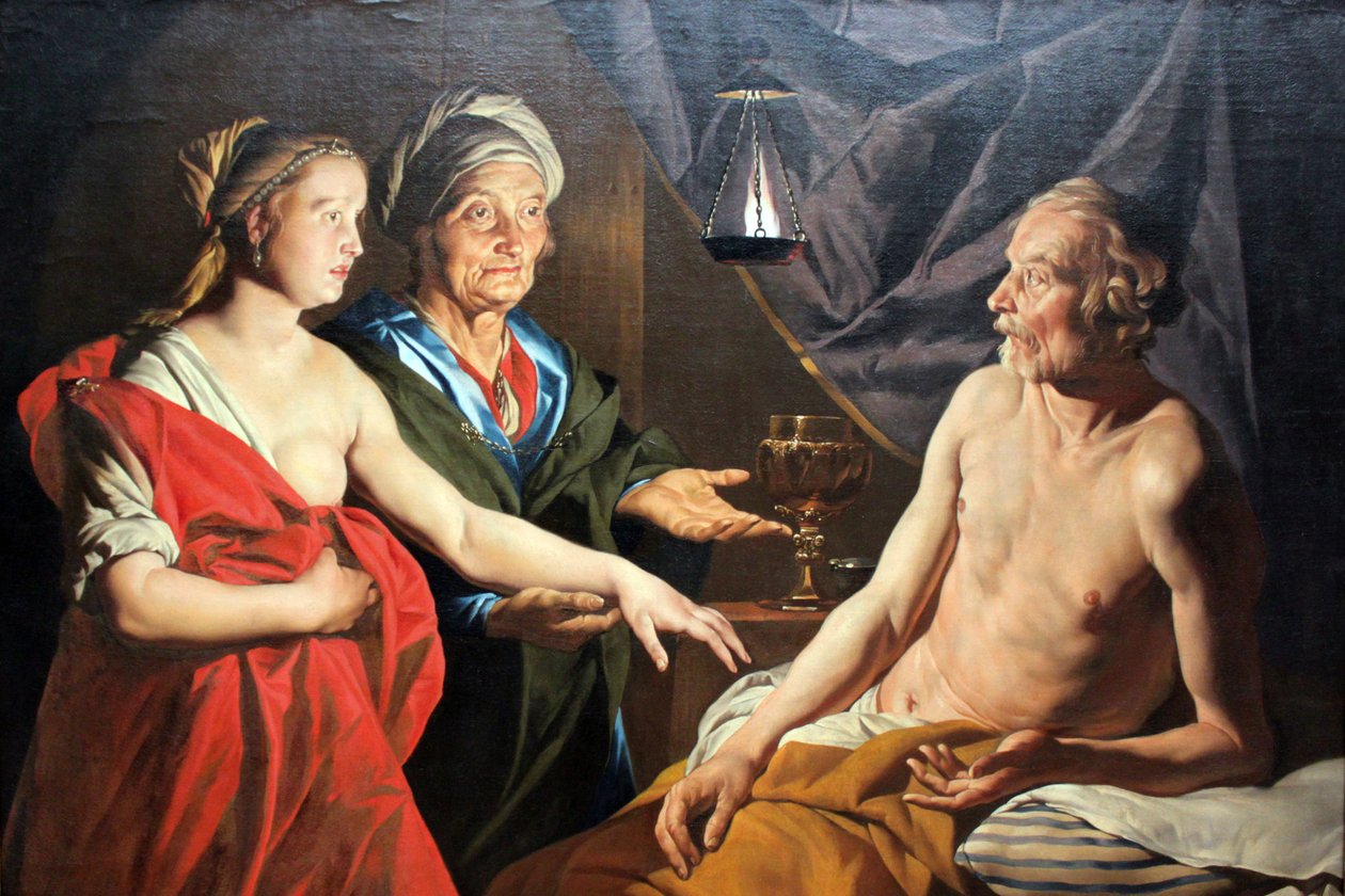 Sarah levando Hagar para Abraão de Matthias Stom