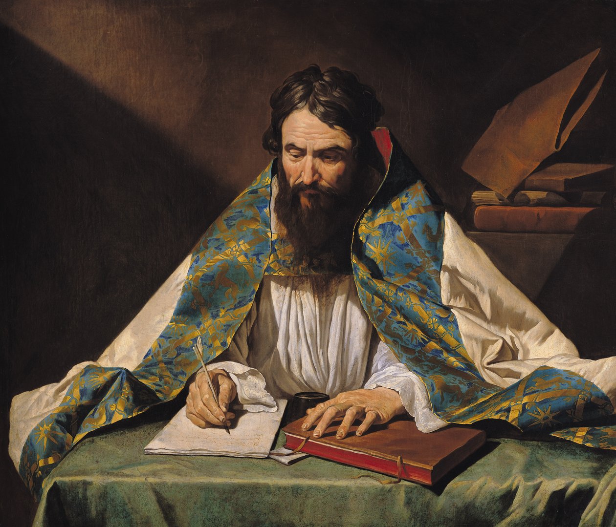 Santo Ambrósio (339-97), c.1633-39 de Matthias Stomer