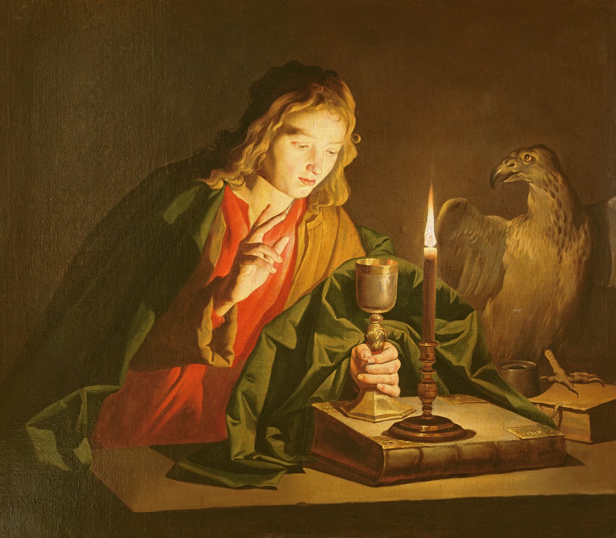 São João Evangelista, c.1633-39 de Matthias Stomer