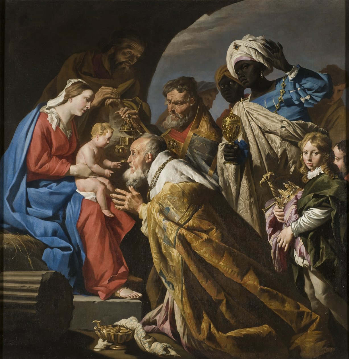 A Adoração dos Magos, c.1630 de Matthias Stomer