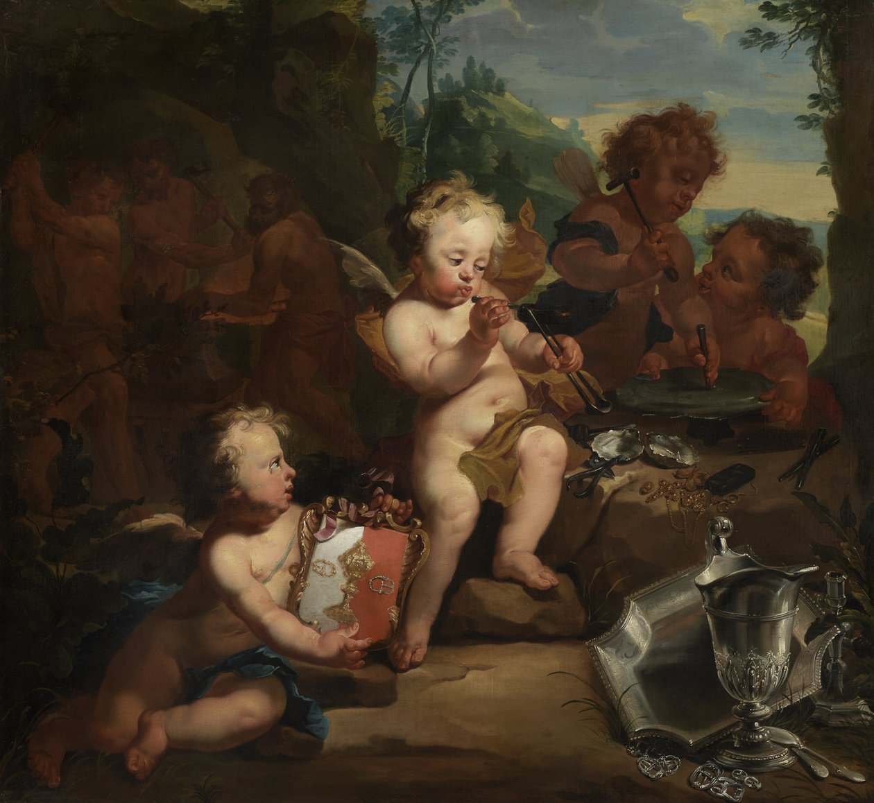Alegoria do comércio de ourives de Matthias de Visch  