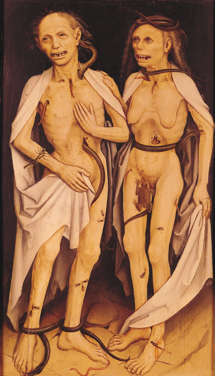 Os Amantes Mortos (óleo sobre painel) de Matthias (c.1480 1528) Grunewald