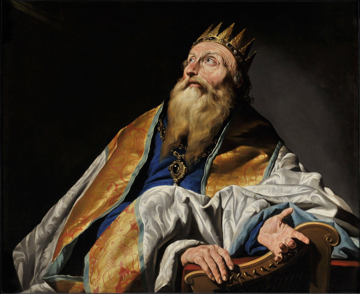 O rei davi de Matthias (c.1600 p.1650) Stomer