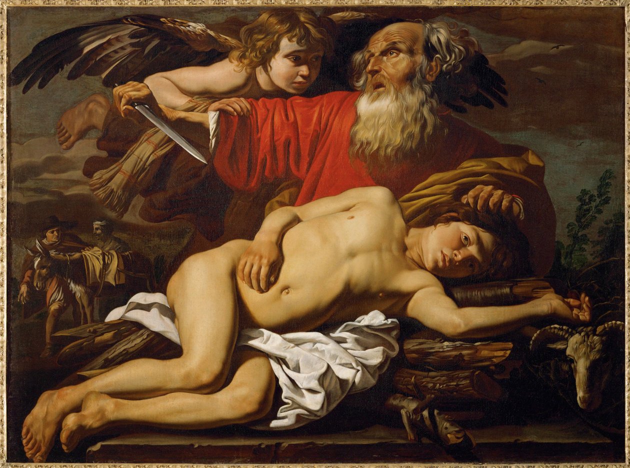 O sacrifício de Isaac (pintura sobre tela) de Matthias (c.1600-p.1650) Stomer